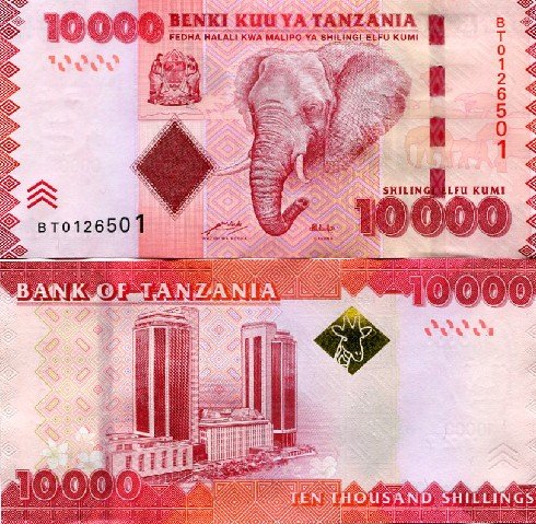 10000 Šilingov Tanzánia 2010(11)