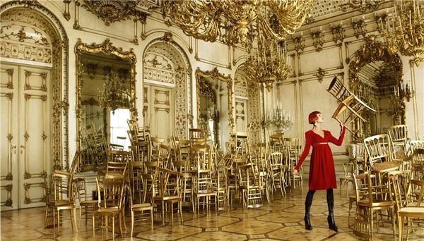 Natalia Vodianova & Mario Testino, Vogue US September 2006 The Last Waltz gold