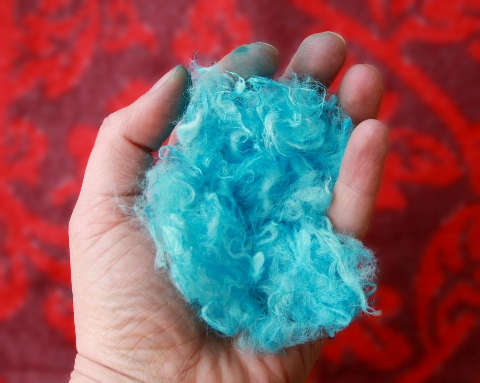 dyed cotton wool