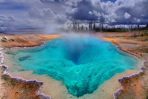 Yellowstone - The Deep Blue Hole  by kevin mcneal