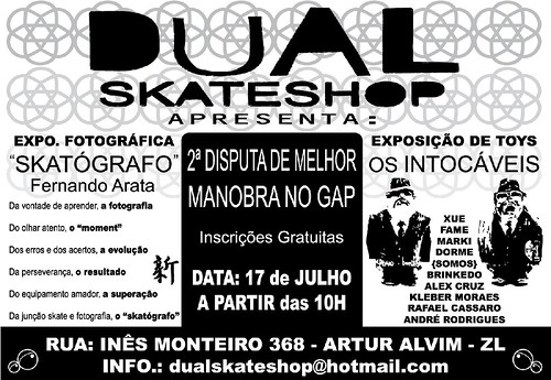 “Os Intocáveis’ e expo.fotográfica “Skatógrafo” na Dual Skateshop