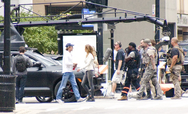 filming Rosie Huntington-Whiteley Carly Transformers 3