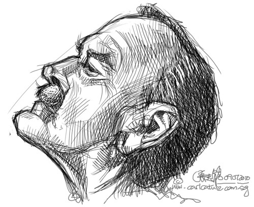 digital sketch studies of John Cleese - 5