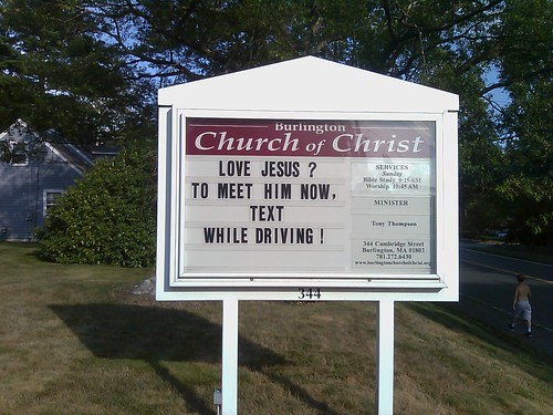 Love Jesus? To meet him now, text while driving!