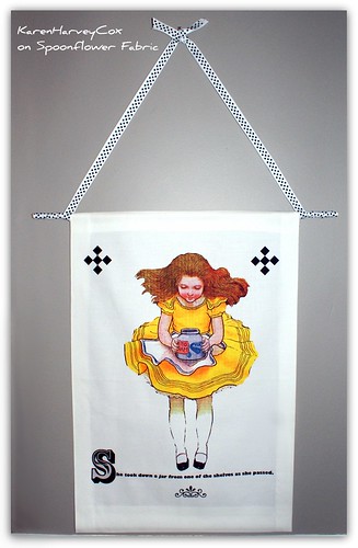 Alice Down The Rabbit Hole wall hanging