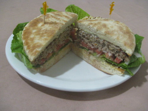Jer's Kitchen - Franklin, North Carolina - Lamb Burger on Homemade Torta Bread