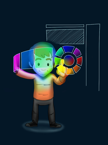Boy with Color Wheel