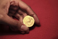 Gold mnaieion of Ptolemy V Found in Israel