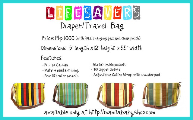 lifesavers diaper travel bag poster 