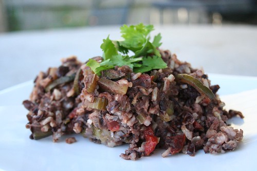 Brown & Black Rice Casserole with Black Beans & Garden Vegetables