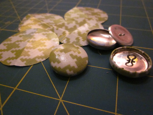 covered buttons for rain coat!