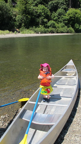 dottie in the canoe