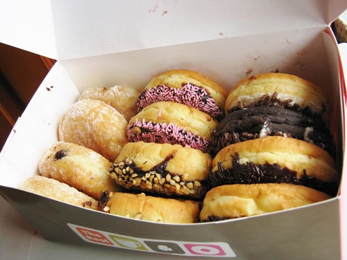 a dozen of Dunkin' Donuts
