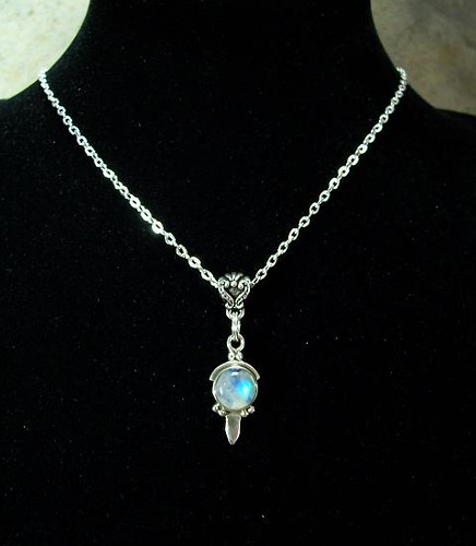 BELLAS DREAM Rainbow Moonstone Necklace inspired by Twilight Novels by 