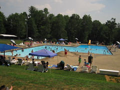 summer at the town pool
