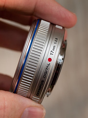 Holding the M.Zuiko 17mm pancake for mounting
