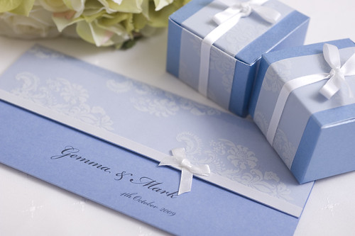 Aqua Blue Wedding Invitation Set