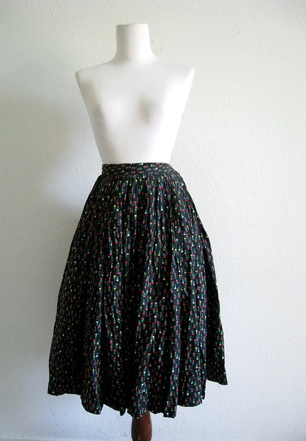 Heart Flowers Skirt, 1950's 