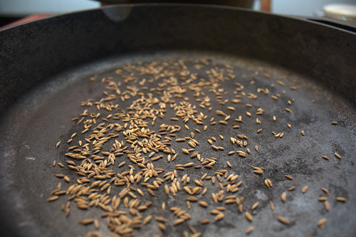 there is a rule around here: cumin is toasted