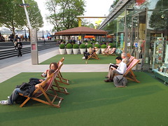 Deckchairs on the Southbank (Flickr)