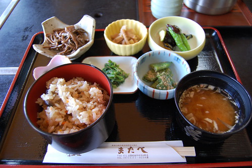 Vegetarian lunch in Miyama