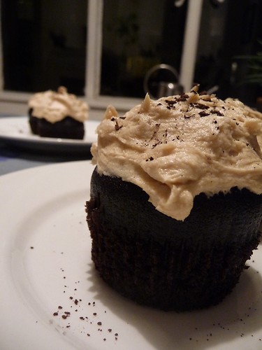 Chocolate Stout Cupcakes with Peanut Butter Icing