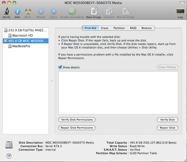 second hard drive in disk utility