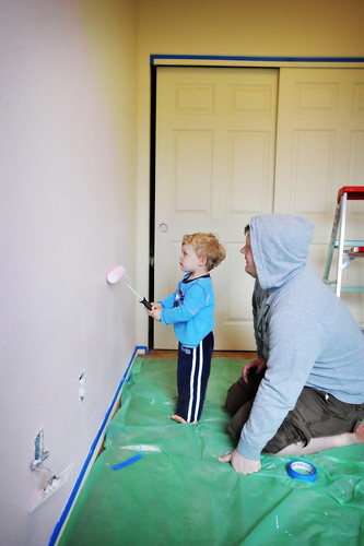painting baby sisters room