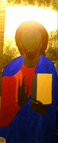 First Layer paint Christ Pantocrator 