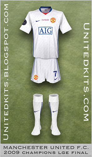 Manchester United 2009 Champions League Final kit