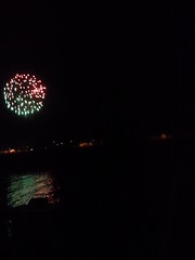 Fireworks over the lake in St. Ignace