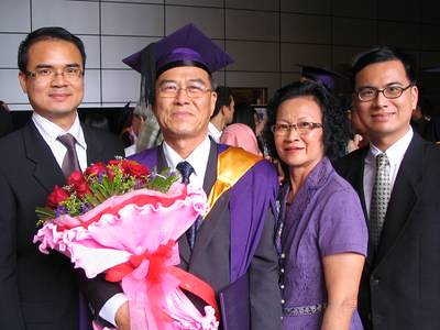 Dad graduated