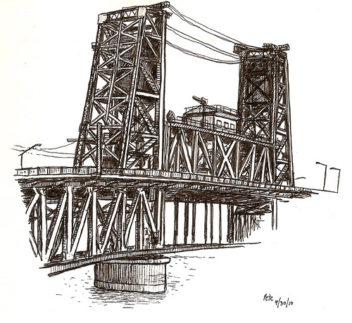 steel bridge, portland