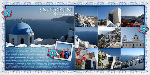 Santorini Scrapbook Page