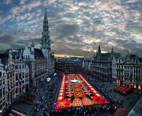 Brussels, Biggest in the world, carpet flowers 2010, Belgium