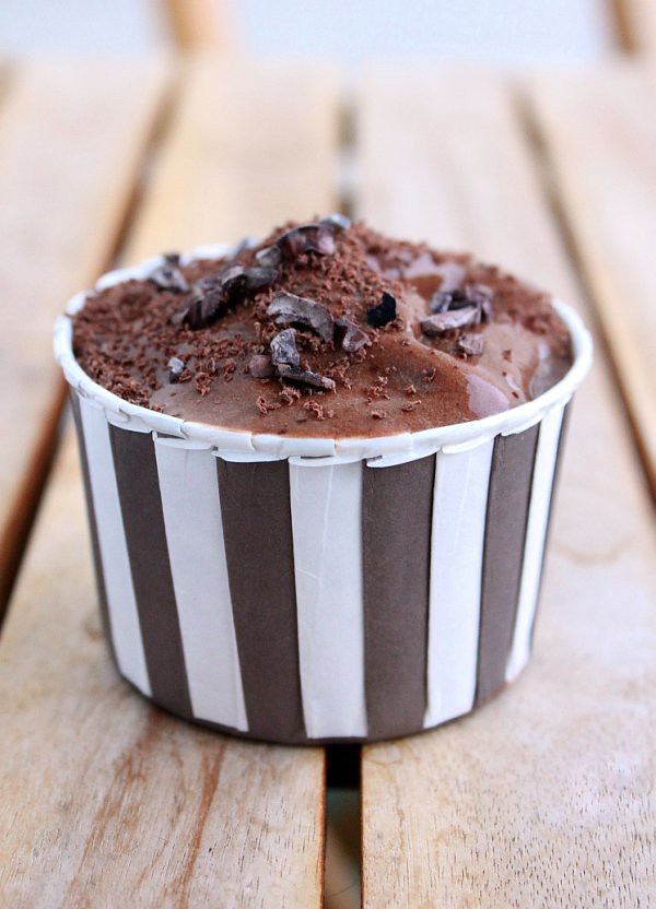 Raw double chocolate chip-glass