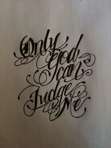 only god can judge me tattoo design 