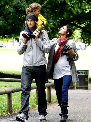 Halle Berry and Ex Gabriel Aubry Take Nahla for a Walk in London