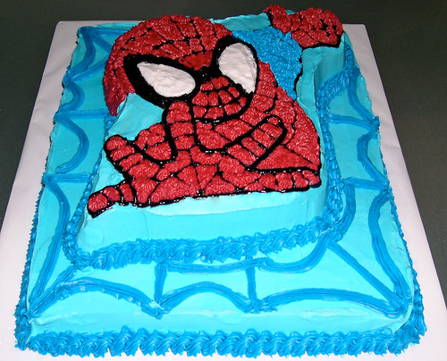 spiderman 3d cake. A Spiderman 3D Birthday cake.