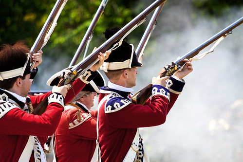 Redcoats prepare to fire again