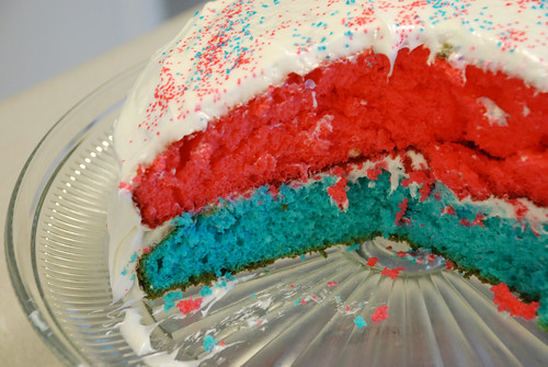 4th of July cake, before photoshop