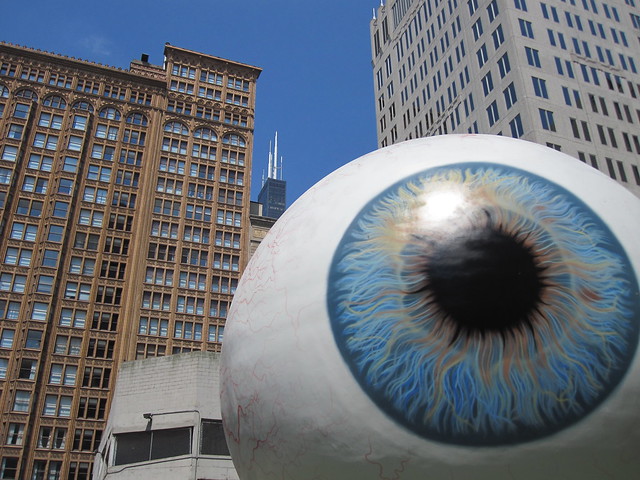 Big Eye Statue in Chicago