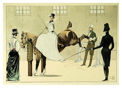 025-En el picadero de Pellier 1836-Le chic à cheval histoire pittoresque de l'équitation 1891- Louis Vallet
