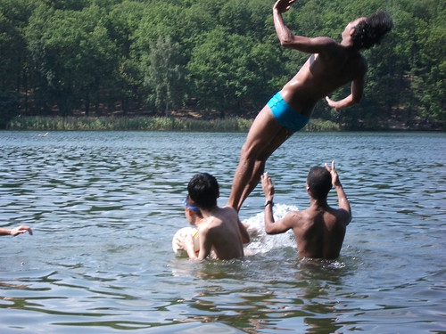 Jair showing how to Brasilian Backflip Dive