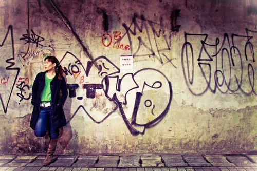 graffitti wall with jes portrait