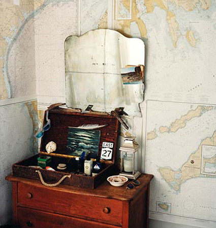 nautical map wallpaper domino  matt albiani
