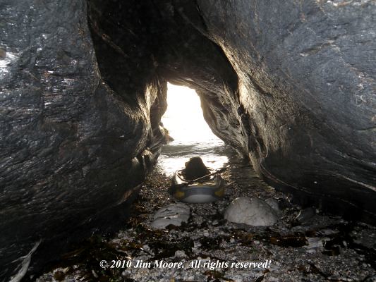 Sea cave along the Narragansett Bay, RI