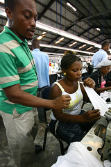 Graduate of USAID-funded garment training center in Haiti