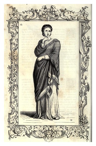 002-Dama romana con estola-Habiti antichi et moderni di tutto il mundo- Cesare Vecellio