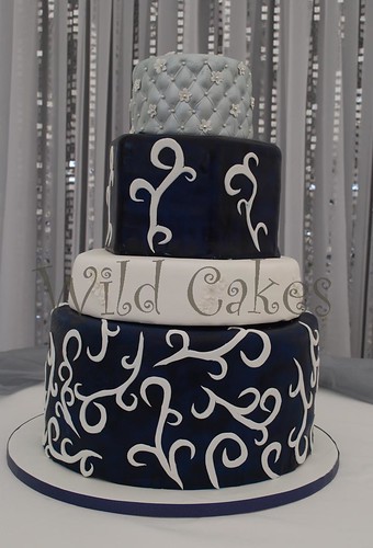 silver navy wedding cake a photo on Flickriver
